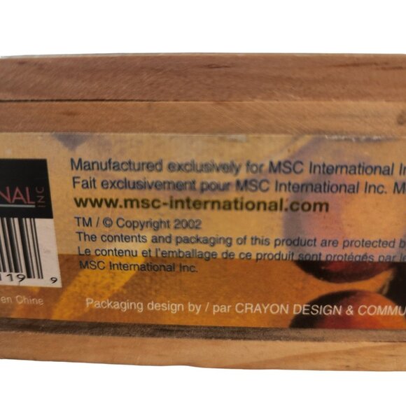 Harvest Honey Spoon in Wooden Crate Vintage 2002 Joie de Vivre Wood Crate NEW - Picture 12 of 13